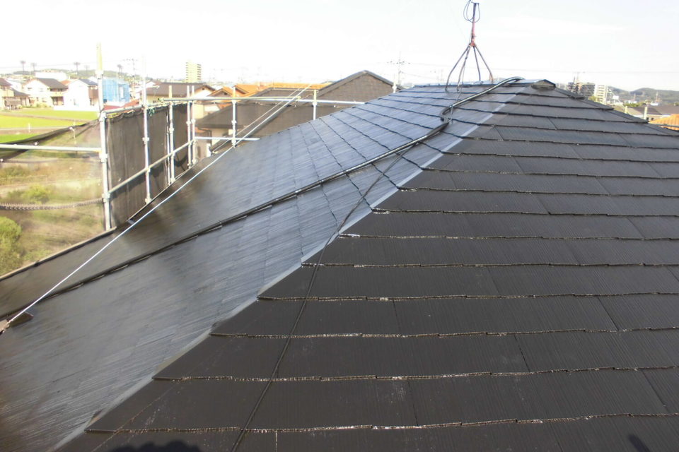 倉敷市中島　K様邸　屋根塗装の画像