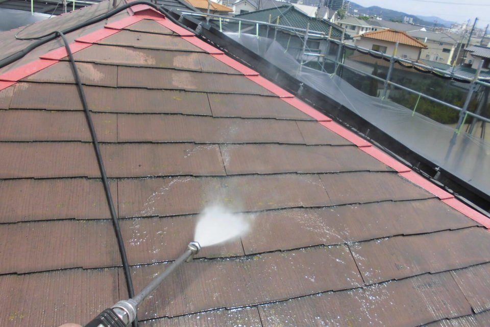 倉敷市中島　K様邸　屋根塗装の画像