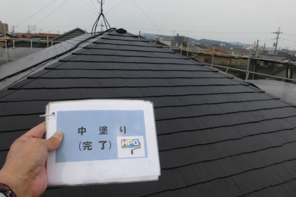 倉敷市中島　K様邸　屋根塗装の画像