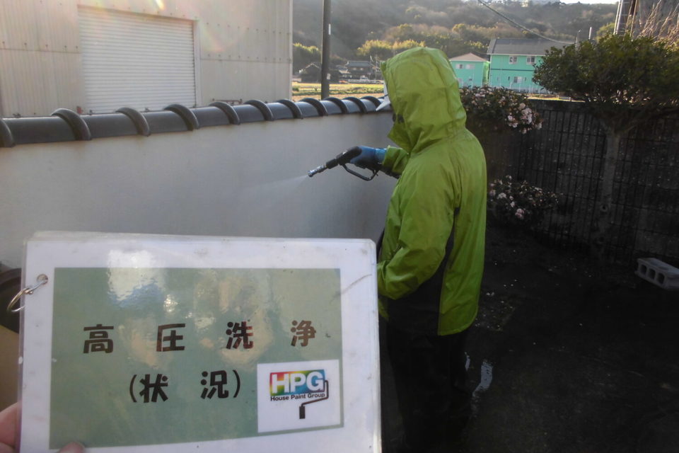 倉敷市黒石　Ｓ様　外塀・外壁塗装工事の画像