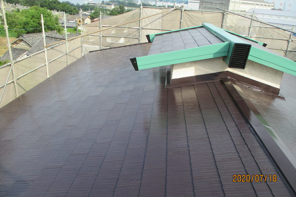 倉敷市玉島乙島　I様邸　屋根塗装工事の画像