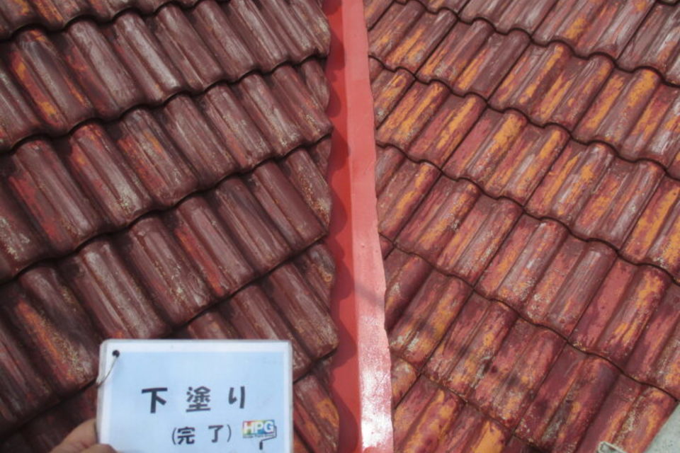 倉敷市東富井　Ｈ様邸　屋根塗装工事の画像