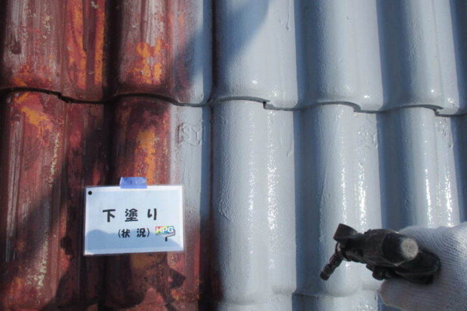 倉敷市東富井　Ｈ様邸　屋根塗装工事の画像