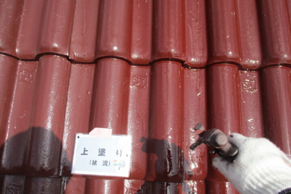 倉敷市東富井　Ｈ様邸　屋根塗装工事の画像