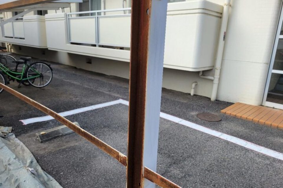 岡山市北区　駐車場文字塗装工事の画像