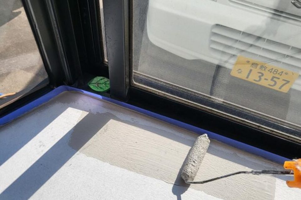 倉敷市呼松　Ｍ様邸　出窓天板塗装工事の画像