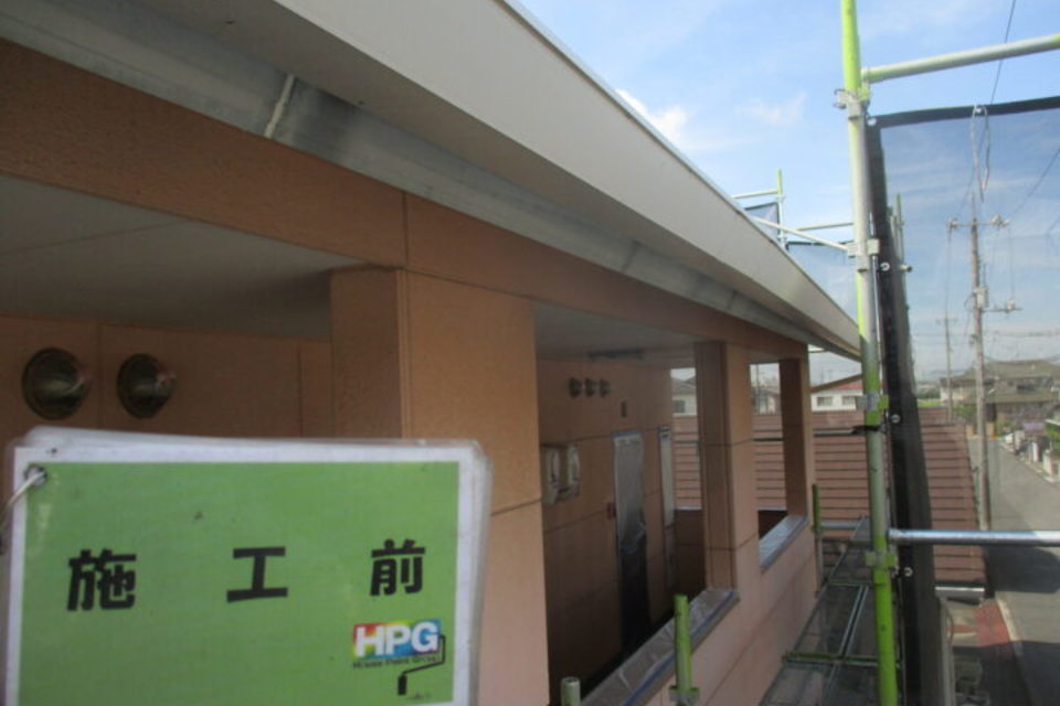 倉敷市連島町　K様アパート　外壁塗装工事の画像