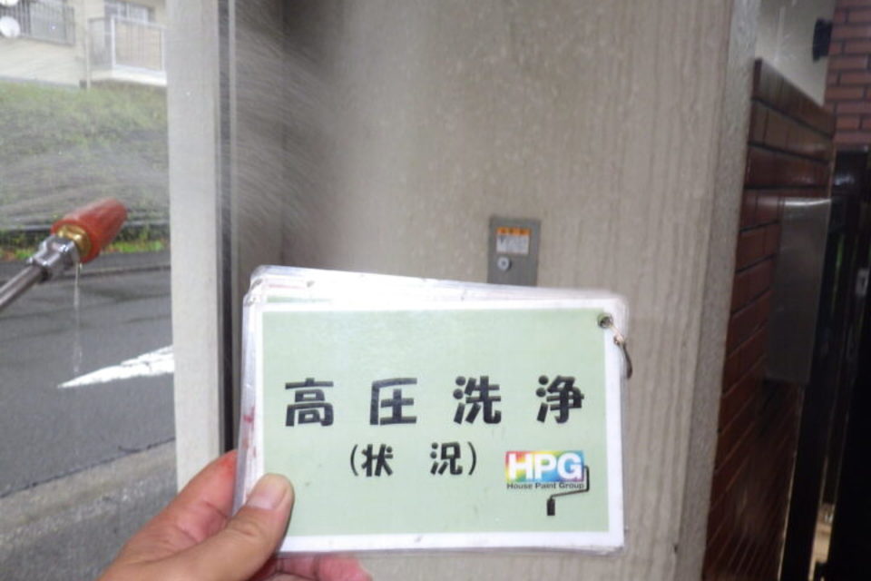 倉敷市安江　Ｗ様邸　外塀塗装工事の画像