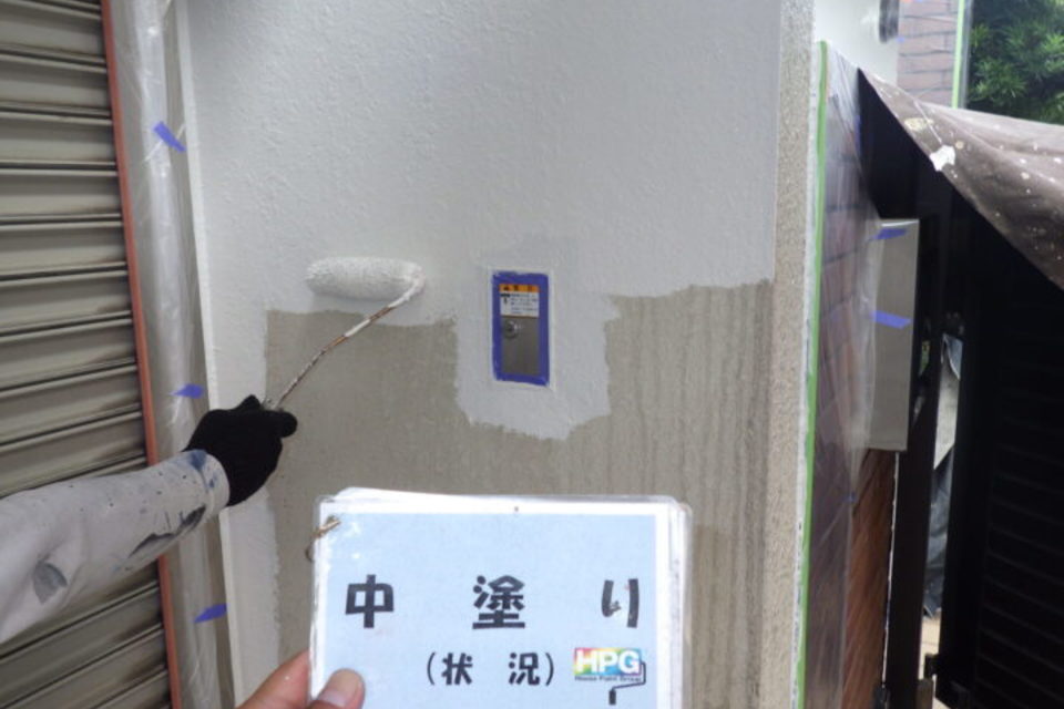 倉敷市安江　Ｗ様邸　外塀塗装工事の画像