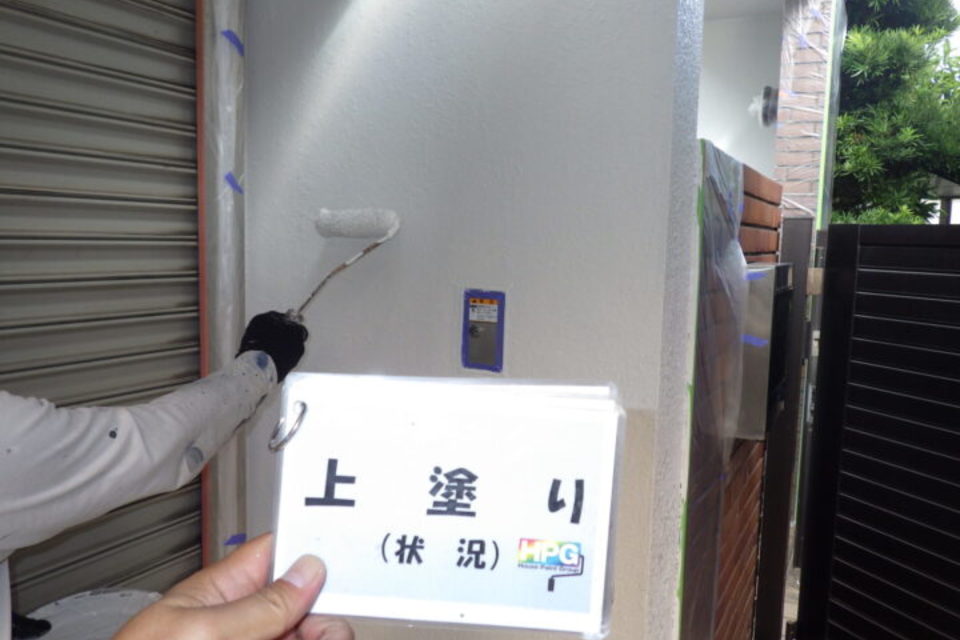 倉敷市安江　Ｗ様邸　外塀塗装工事の画像