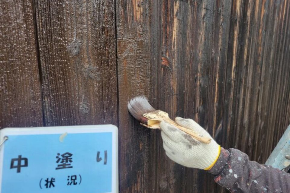 倉敷市連島町　K様邸　木部塗装工事の画像