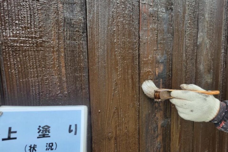倉敷市連島町　K様邸　木部塗装工事の画像