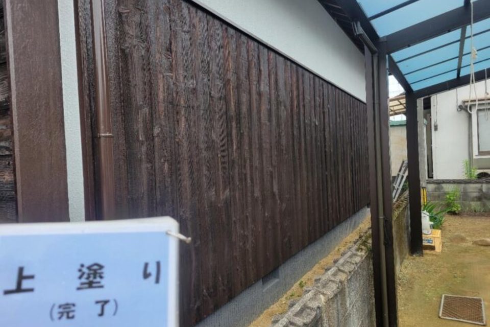 倉敷市連島町　K様邸　木部塗装工事の画像