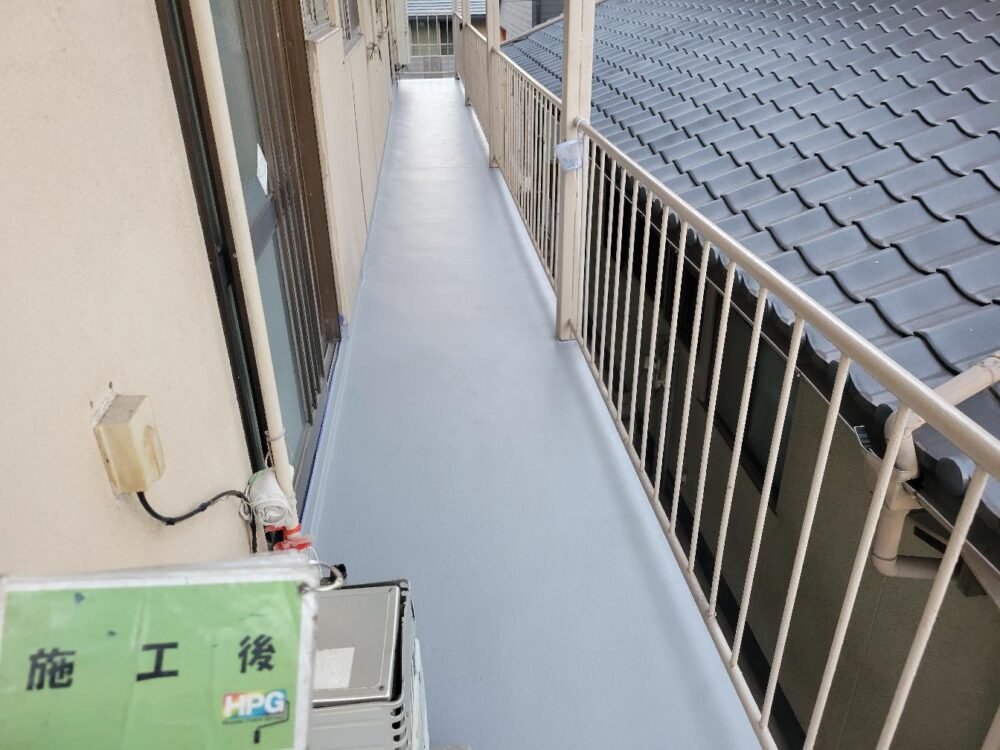 倉敷市連島町　Ｙ様アパート　廊下防水メンテナンス工事の画像