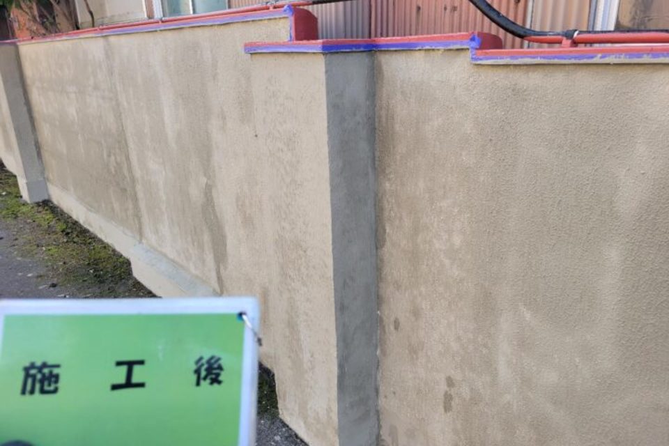 島根県鹿足郡津和野町　Ｙ様　駐車場内壁塗装工事の画像
