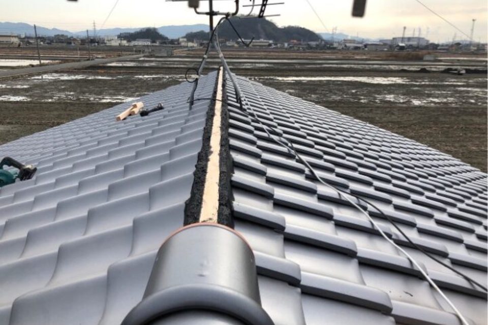倉敷市連島町　Ｏ様貸家　屋根葺き替え工事の画像