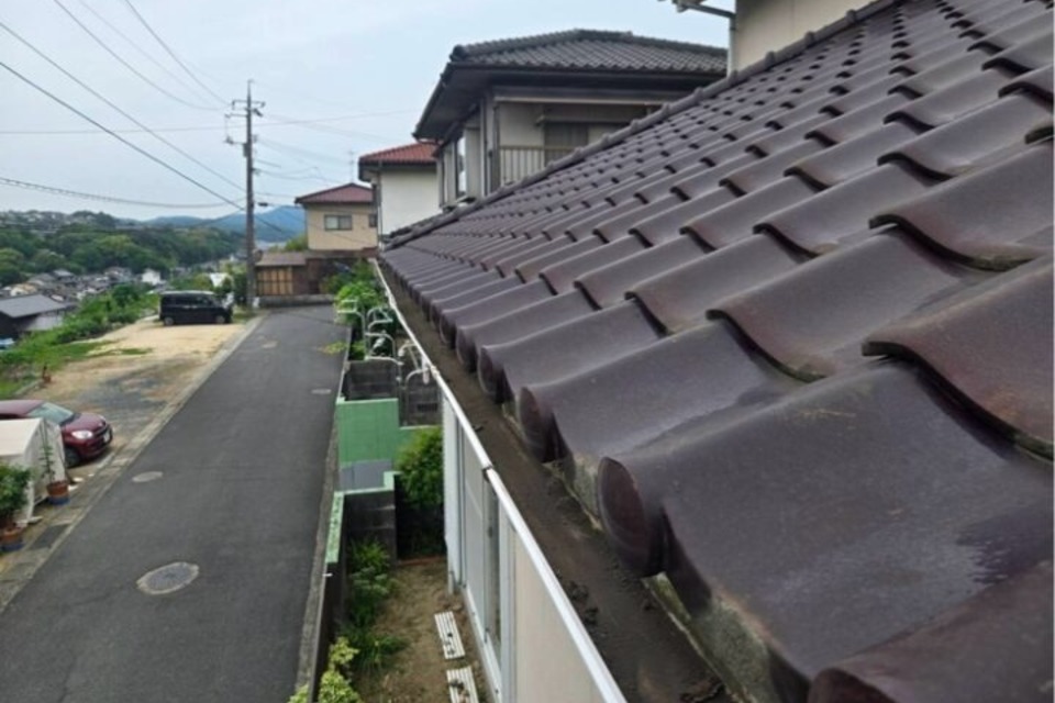 倉敷市連島町　H様邸　樋清掃工事の画像