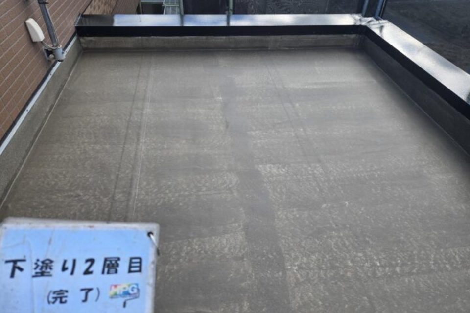 倉敷市中畝　アパートM様　屋根塗装・屋上防水工事の画像
