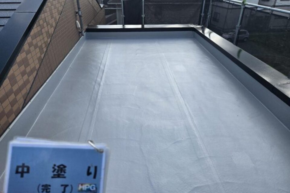 倉敷市中畝　アパートM様　屋根塗装・屋上防水工事の画像
