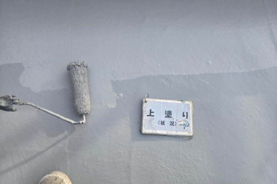 倉敷市中畝　アパートM様　屋根塗装・屋上防水工事の画像