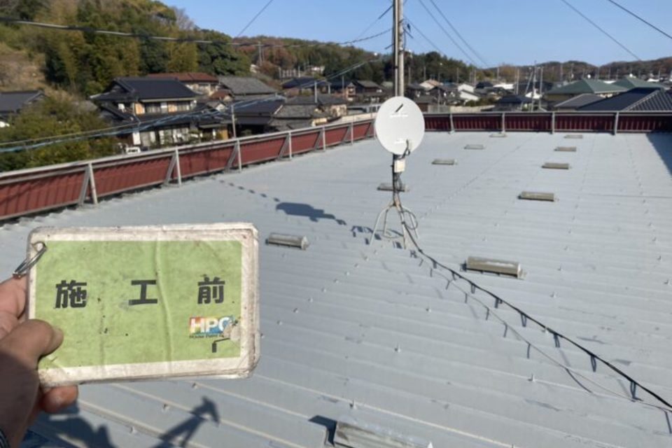 浅口市金光町　アパートS様　屋根塗装工事の画像