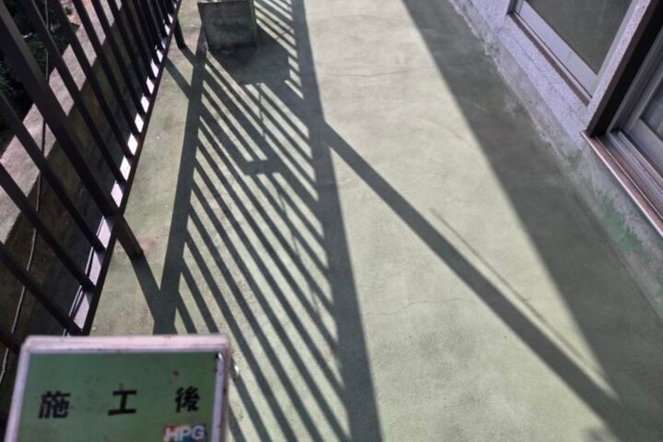 倉敷市　I様邸　ベランダ防水・波板新設工事の画像