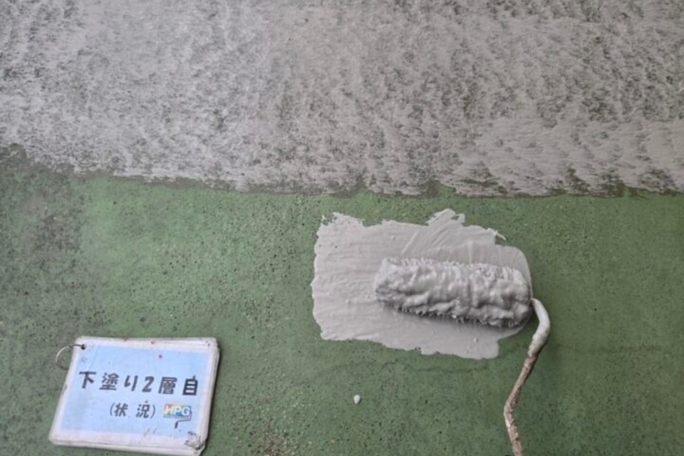 倉敷市　I様邸　ベランダ防水・波板新設工事の画像