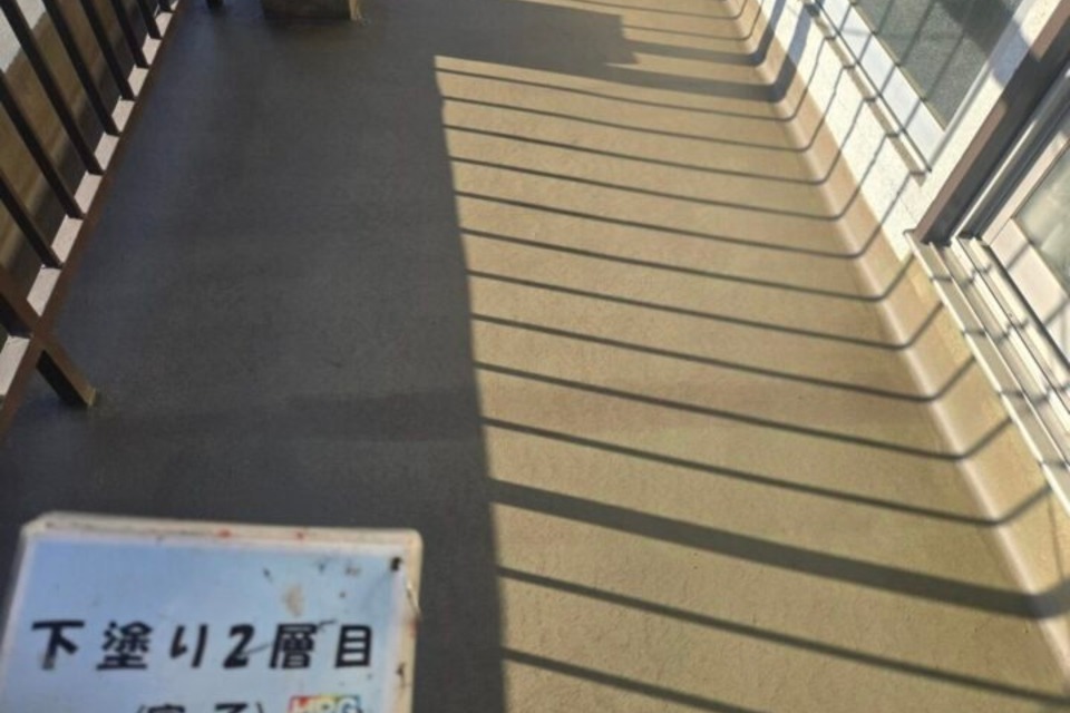 倉敷市　I様邸　ベランダ防水・波板新設工事の画像