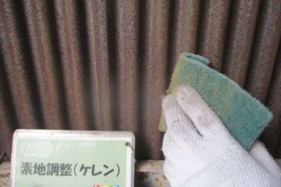 笠岡市　F様邸　車庫塗装工事の画像
