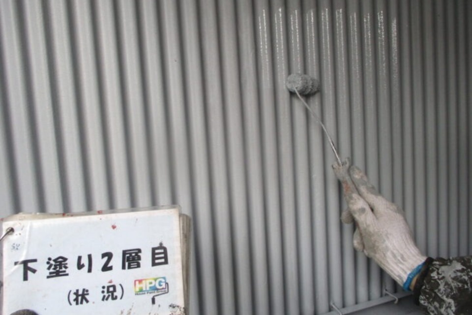 笠岡市　F様邸　車庫塗装工事の画像