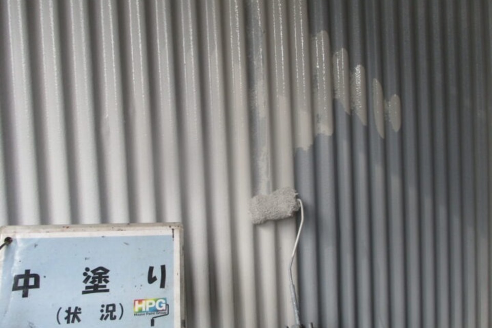 笠岡市　F様邸　車庫塗装工事の画像