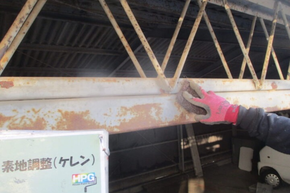 笠岡市　F様邸　車庫塗装工事の画像