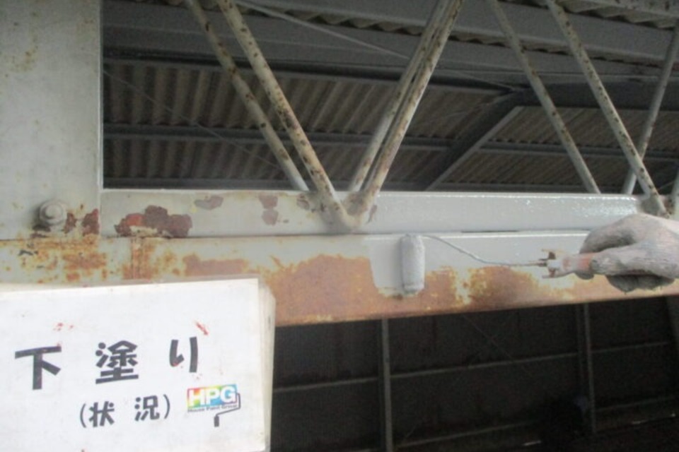 笠岡市　F様邸　車庫塗装工事の画像