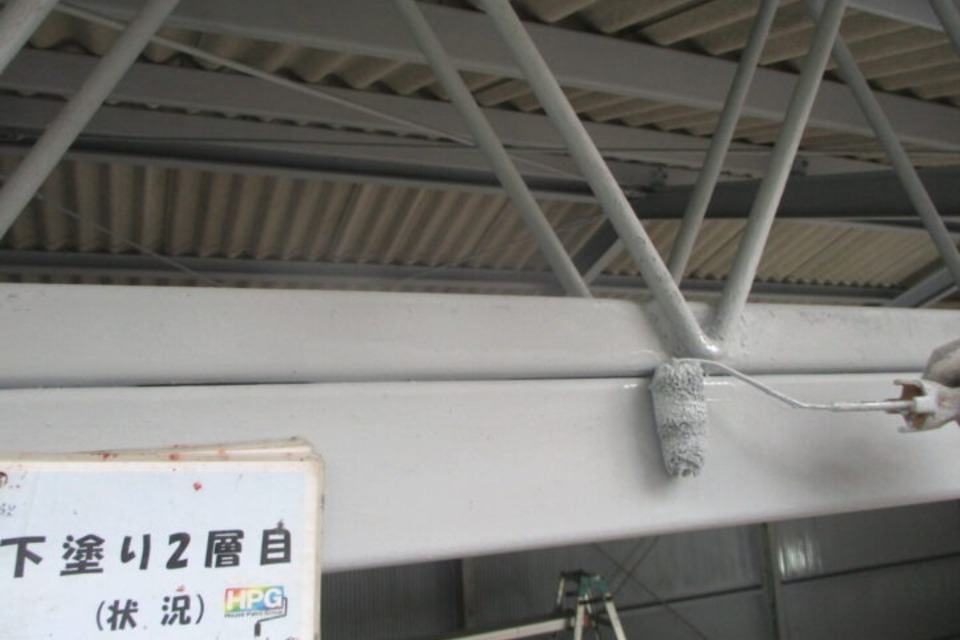 笠岡市　F様邸　車庫塗装工事の画像