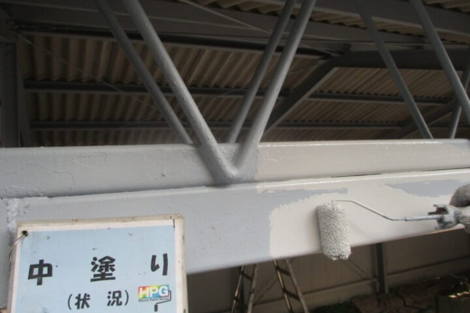 笠岡市　F様邸　車庫塗装工事の画像