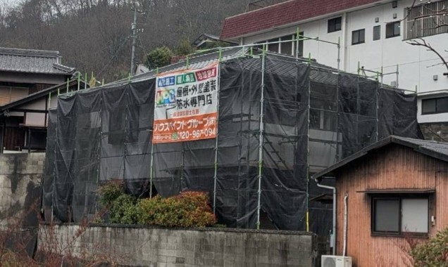 倉敷市児島M様邸🏡外壁塗装工事に着工しました✨の画像