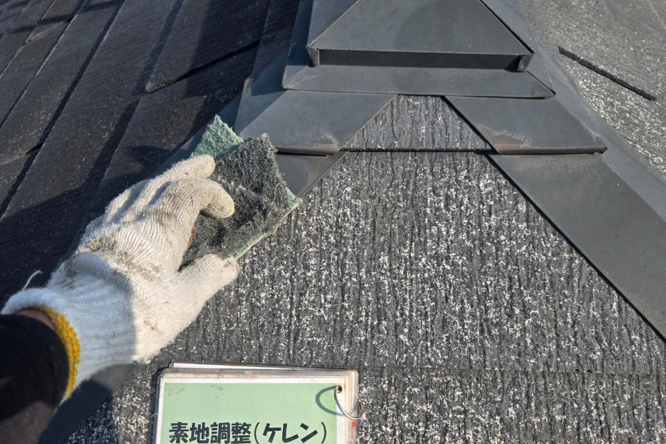 浅口市金光町アパートG様　屋根塗装工事の画像