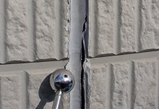 目地のひび割れ、痩せ