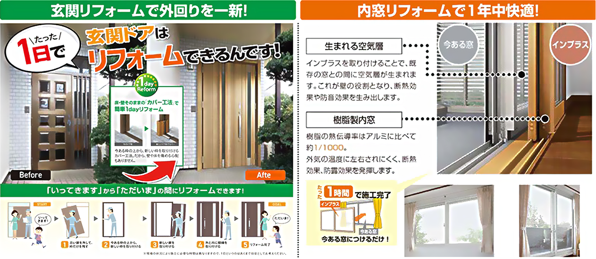 玄関や内窓のプチリフォーム