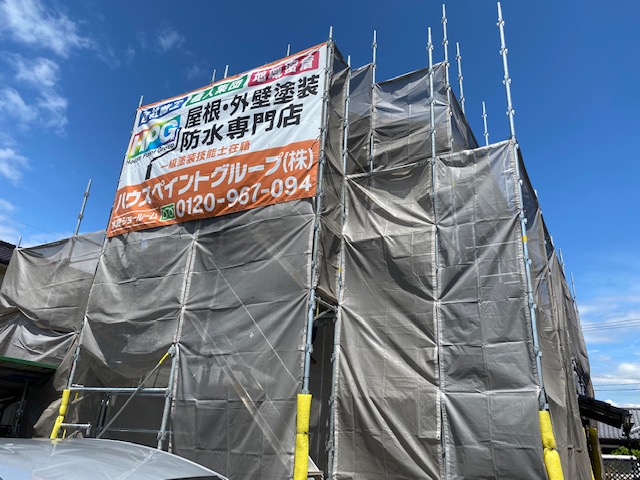 【岡山　倉敷　水島】屋根塗装・外壁塗装・雨漏り専門店　ハウスペイントグループ　着工しております　