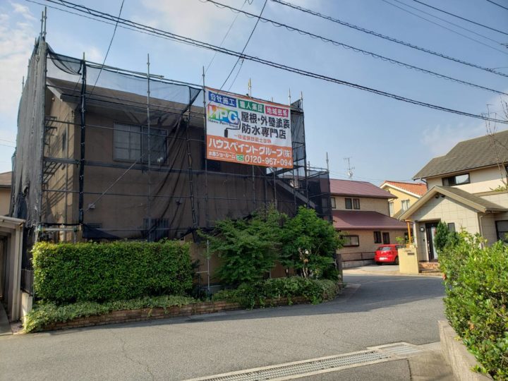 岡山県倉敷市水島】屋根塗装・外壁塗装専門店　ハウスペイントグループ　着工しております