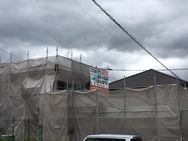 【岡山県倉敷市水島】屋根塗装・外壁塗装専門店　ハウスペイントグループ　　塗装工事始まっています