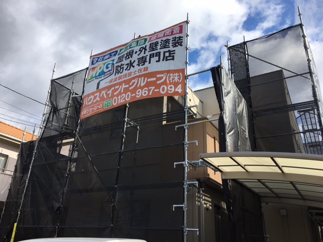 【岡山県　倉敷市　水島】屋根塗装・外壁塗装専門店　ハウスペイントグループ　着工しております