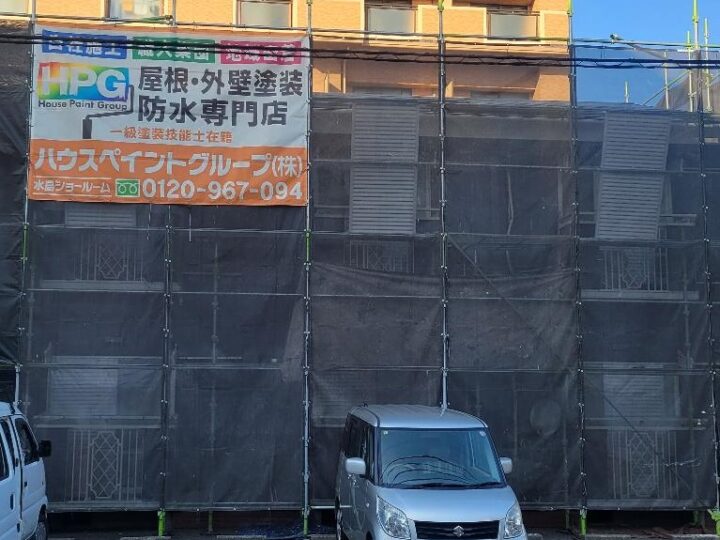 【倉敷市】岡山市北区奥田　アパートＳ様　の　屋根・外壁塗装に着工しております🏡✨