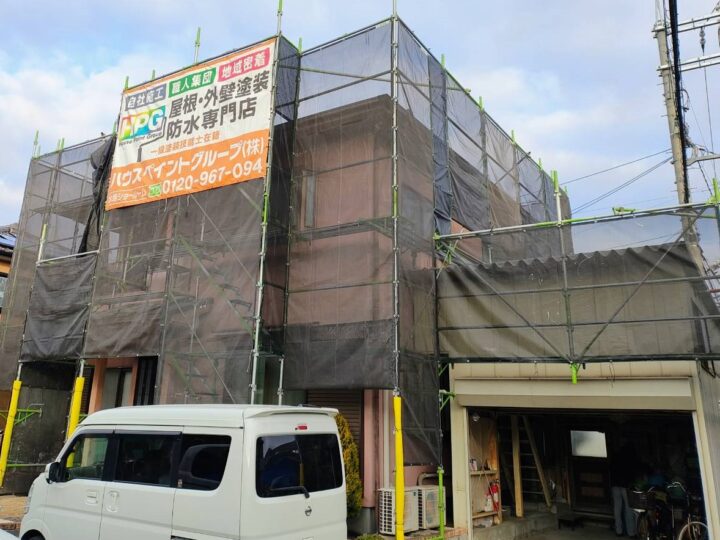 倉敷市上富井・Ｙ様邸🏡屋根・外壁塗装　に着工しております✨